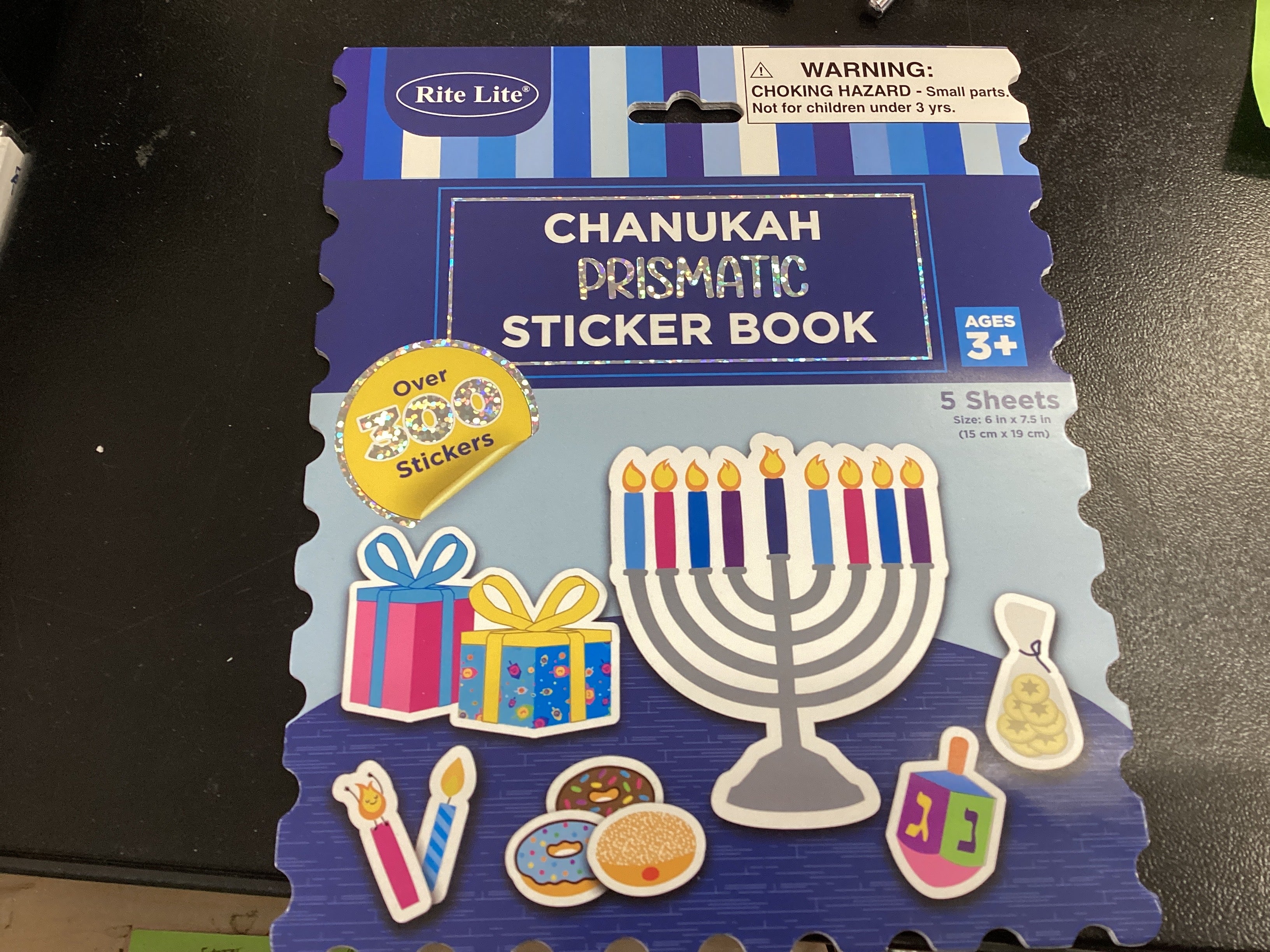 Chanukah prismatic sticker book