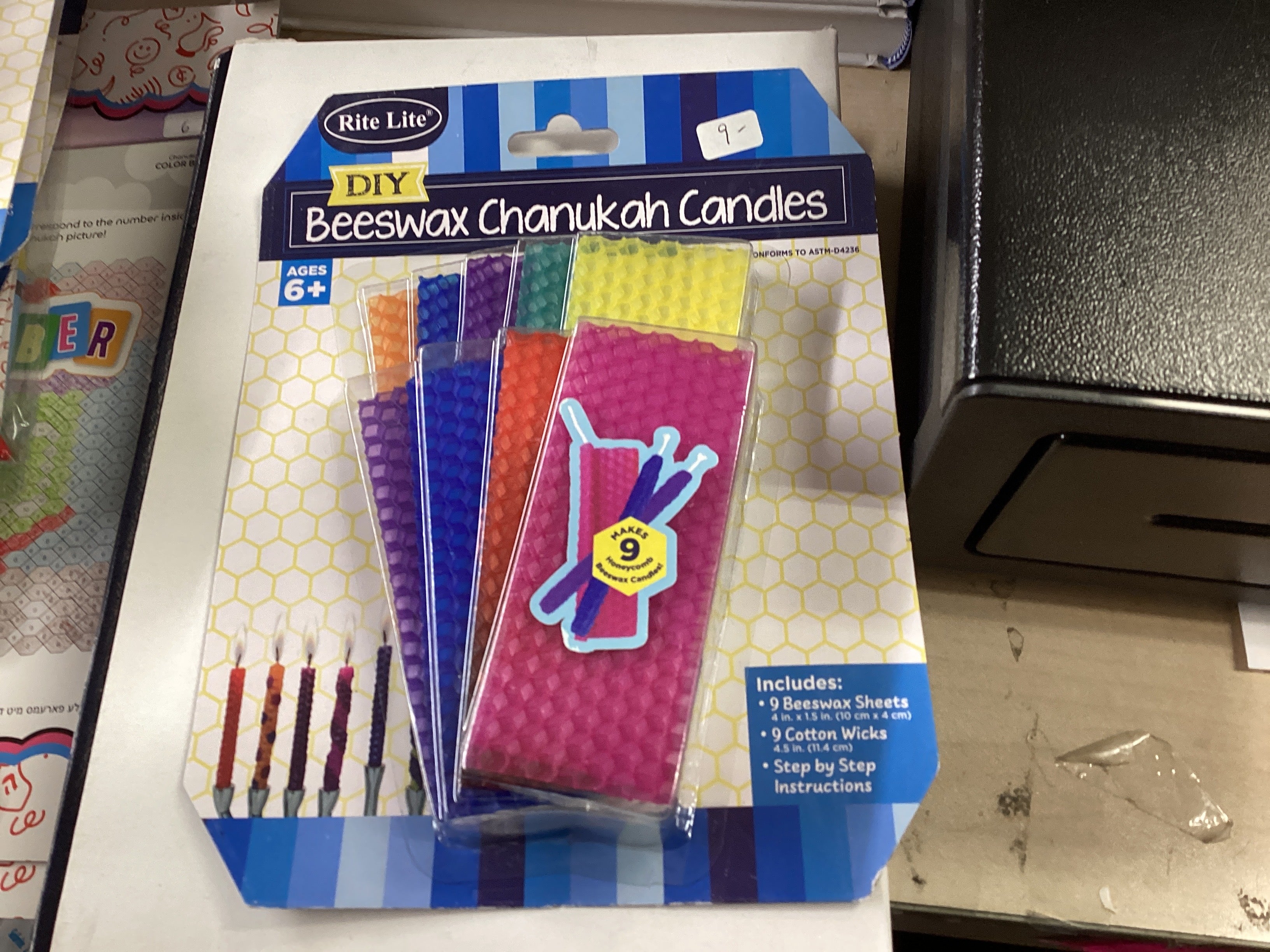 DIY beeswax Chanukah candles