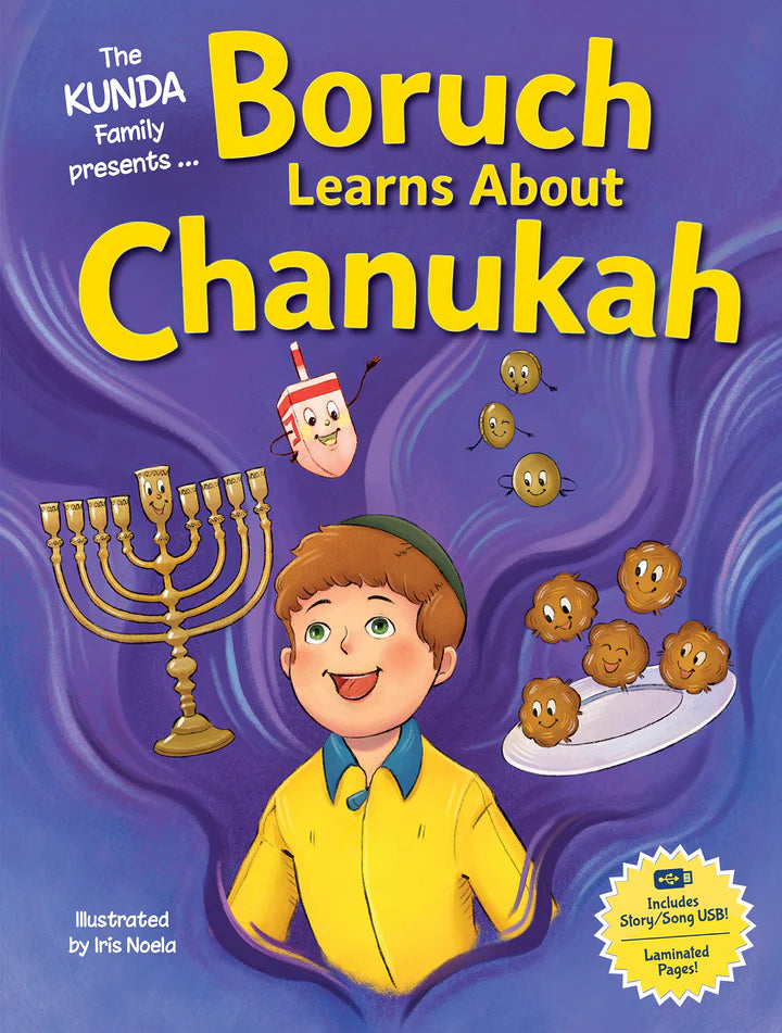 Baruch learns about Chanukah with USB