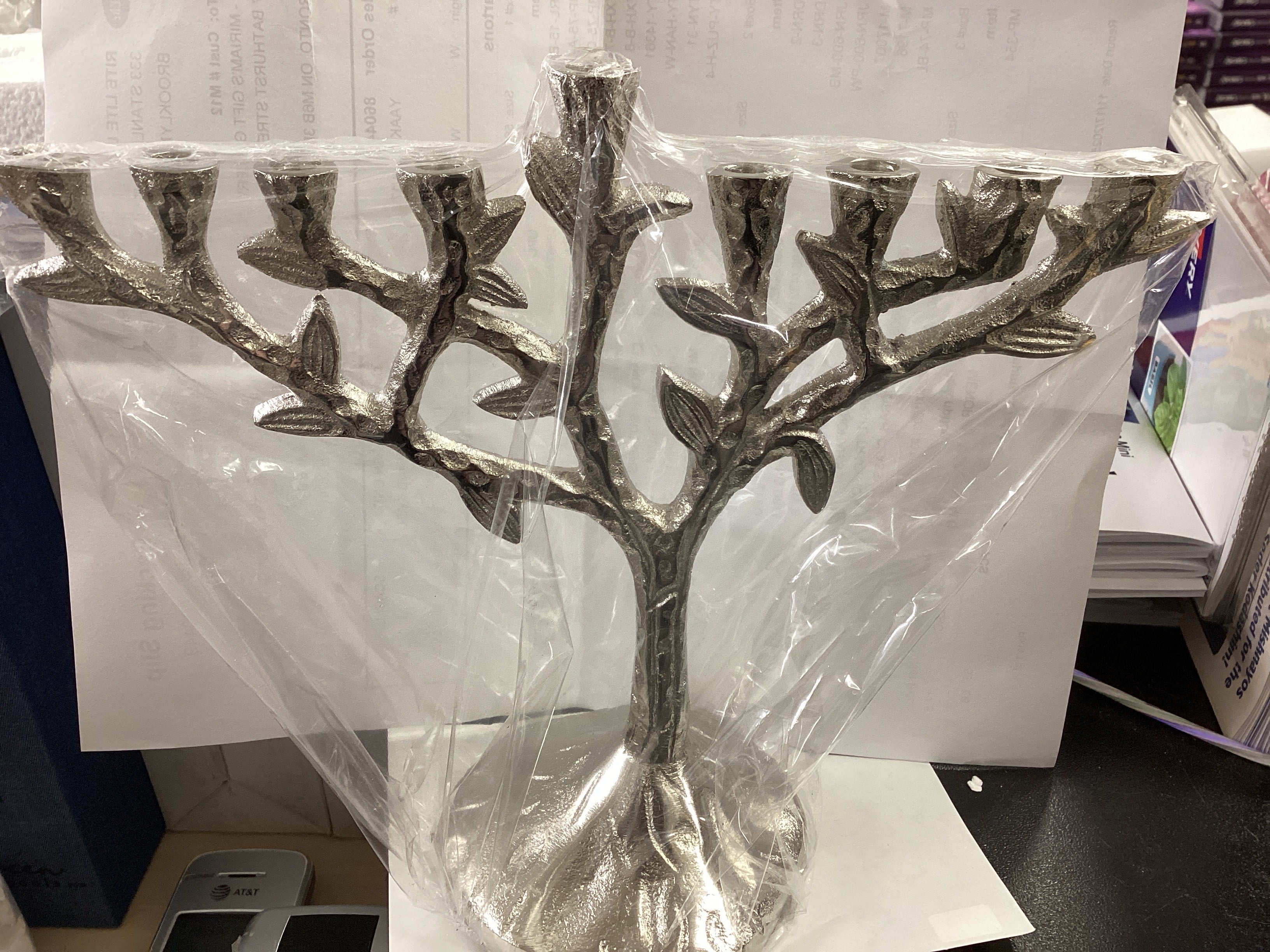 Tree of life Chanukah menorah
