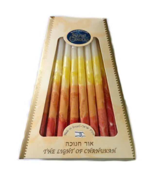 Safed Chanukah candles#Cp-33