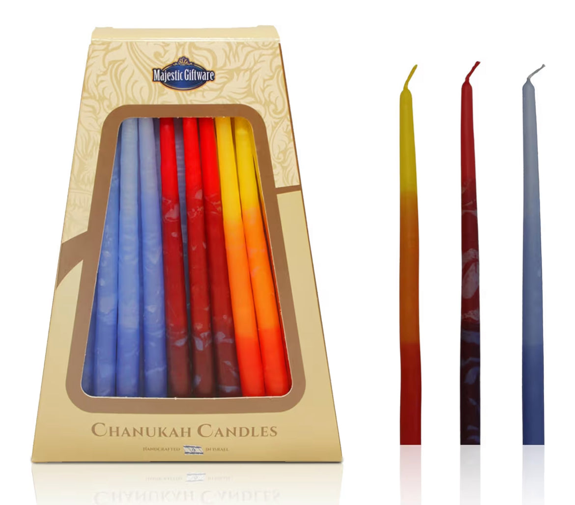 Safed Chanukah candles #cp-15