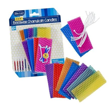 DIY beeswax Chanukah candles