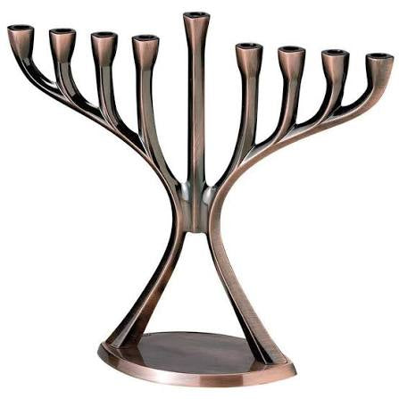 Antique copper aluminum menorah